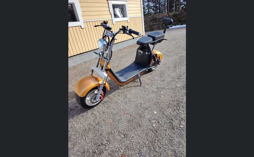 Sähköskootteri kultainen kaksipaikkainen-kuva-1